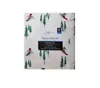 4 Piece King Flannel Sheet Set Skiers & Trees Snow 100% Cotton Bedding Mainstays