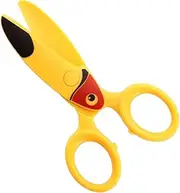 Kids Plastic Scissors Kids Cute Cartoon Modeling Scissors Plastic Handmade DIY Scissors Green - crocodile/94 (Color : Yellow - Crab)