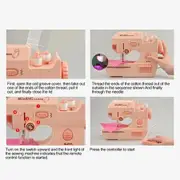 Kids' Sewing Machine Toy with Educational Kit (Pink)