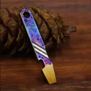EDC Titanium Alloy Meteorite Pry Bar Crowbar Bottle Opener Wrench Outdoor Tool