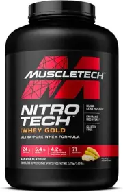 MuscleTech Nitro Tech 100% Whey Gold Banana 5lbs AU (RB)