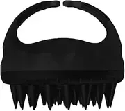 Hair Scalp Massager Shampoo Brush, Scalp Scrubber with Soft Silicone Bristles, Waterproof Hair Scrubber for Both Wet Dry Hair, Head Massager Scalp for Men Women Kids Pets (Black)