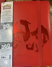 Pokémon TCG Charizard Binder, 20 18-PKT Pages Holds Total Of 360 Cards, New!!