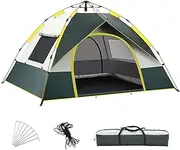 3-4 Person Camping Dome Tent Quick Setup Tent Windproof & Rainproof Protecting Shelter with 2 Door & 2 Window for Camping Hiking Backpacking Beach