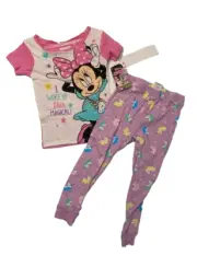 4T Toddler Girls Minnie Mouse Pajamas Rainbow Unicorn Shirt Pant Magical PJ Gift