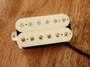 BRIDGE HUMBUCKER PICKUP IVORY ALNICO 5 MAGNETS NICKEL SILVER BASEPLATE 4 WIRES