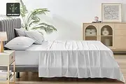 100% Natural Bamboo Bed Sheet Set (White, King Single) - OVNBBSSWHKS
