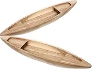 Luxshiny Natural Wood Boat Decor Model Ship Model Boat Desktop Ornament for Fish Tank Craft