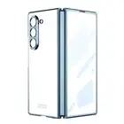 For Samsung Galaxy Z Fold 6 Plating PC Clear Case with Built-in Screen Protector