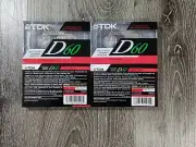 TDK D60 Audio Cassette Tapes 4 Pack Type I High Output Sealed