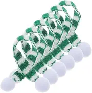 LALADEFIEE Mini Scarf Set for Christmas Decor 6 Pack Wine Bottle Scarves 15cm Festive Wine Decor