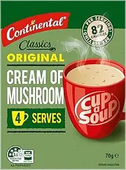 Continental Classics Original Cream Of Mushroom Soup Cup A Soup 70 g