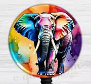 Elephant Badge Holder, Beautiful Elephant Badge Reel, Blue ID Retractable GG6563