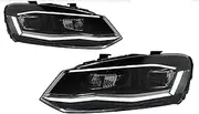 Car Styling Compatible With VW Polo Headlights 2011-2018 Vento LED Headlight New Polo Design DRL Hid Head Lamp Bi Xenon Beam Accessories(TSI Silver LED)