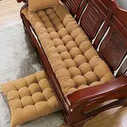Outdoor Bench Cushion with 8cm Thickness for 2/3 Seater Bench 80/100/120 cm Garden Bench Cushion for Lounger Patio Beige 160 x 55 cm