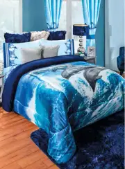 Brand NewI Intima Hogar Bedding Collection Dolphine Blanket FREE SHIPPING