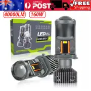 2X 160W 40000LM H4 9003 Mini Bi-LED Projector Headlight Bulbs Hi/Lo Retrofit RHD (for: Daewoo)