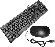 1Set Wired Arabic Keyboard and Mouse Quiet USB Keyboard and Mouse for Laptop Lightweight and Durable Computer Accessories for Use