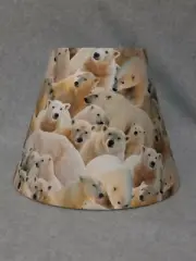 Polar Bears Lamp shade. Bear. Arctic. Winter. White.