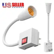 1/2 Pack E27 LED Light Bulb Lamp Holder Flexible Extension Adapter Socket USA