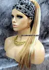 Blonde Mix Straight Ponytail Hair Piece Extension Drawstring Combs #F27.613 NWT