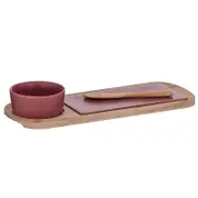 3pc Davis & Waddell Taste Serving Set - Maroon
