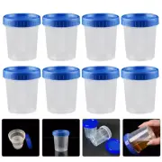 25 Pcs Specimen Jars with Lids Condiment Cup Blue Measuring