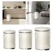 Step on Trash Can Trashcan Metal Container Waste Basket Waterproof Dustbin Close