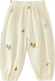 [Generic] 4t Girls Toddler Kids Baby Girls Boys Cotton Love Floral Prints Elastic Basic Long Pants Bloomers Casual Joggers Young Girls Clothes