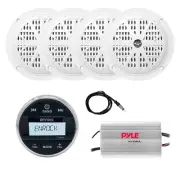 Enrock Marine Gauge Wireless Receiver, 4x 4'' 100W Speakers, Amplifier, Antenna
