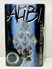 ALIBI Silver Diamond Studs Snowboard Stomp Pads / Traction Pads