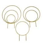 Set of 3 Indoor Round Plant Trellises for Climbing Houseplants Metal Frames8620