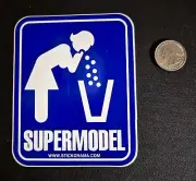 New Old Stock SUPERMODEL Sticker Decal Vintage Original Stickorama