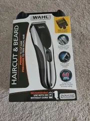WAHL HAIRCUT & BEARD Cord/Cordless Rechargeable Precision Clipper Trimmer ~22pcs