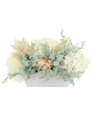 Creative Displays Spring Centerpiece with Hydrangeas, Eucalyptus & Pampas