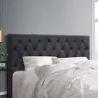King Bed Headboard Headboards Tufted Beds Head Frame Base Upholstered with Charc