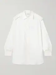 [Burberry] Burberry - Oversized Silk-habotai Shirt - White - UK 10 UK 10 White