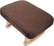 HOODANCOS Modern Small Footstool Padded Footrest Wooden Shoe Bench Rectangle Seat Stable Legs for Living Room Bedroom
