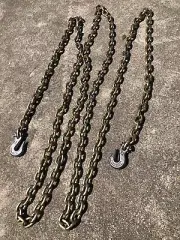 CAMPBELL 0513574 5/16" X 20' GRADE 70 BINDER CHAIN, W/CLEVIS GRAB HOOKS USA Made