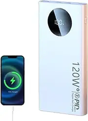 Battery Bank | High-Speed Charging Battery Bank | 120W Fast Charging Small Battery Pack, Lightweight High-Speed Fast Charging Battery Bank