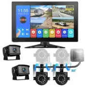 4 RV Backup Camera System for Semi Truck Trailer 4K 10.1" Monitor DVR Recording