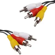 3RCA to 3 RCA Plug Adapter Audio Video Cable Cord Camcorder DVD VCD PC STB to TV