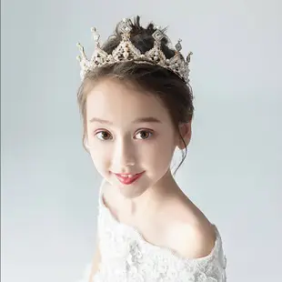 2021皇冠頭飾兒童 公主女童鑽石韓式王冠水晶髮箍 小朋友髮飾生日拍照