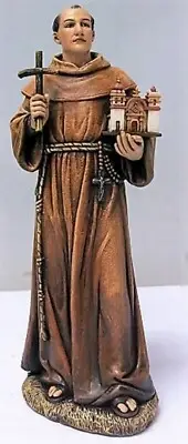 Saint Junipero Serra Standing Resin Tabletop Statue for Home D?cor, 8 In