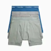 Calvin Klein Men's XL Cotton Classic Multicolor Boxer Briefs Blue Gray 3 Pack