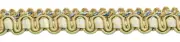 Gold, Green, Blue 1/2" Gimp Braid Trim Mountain Spring [5 Yards]