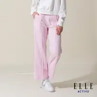 在飛比找momo購物網優惠-【ELLE ACTIVE】女款 修身小喇叭長褲/寬褲-粉色(