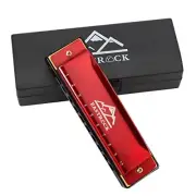 Blues Harmonica 10 Hole C Key with Case Mouth Organ Harp Diatonic Harmonica f...