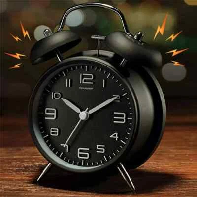New Smart Alarm Clock with Metal Ringing Kids Student Bedside Clock, Home Decor
