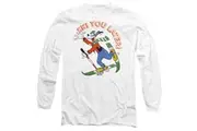Mickey Mouse Unisex Adult Ski You Later Goofy T-Shirt (White) - UTTV14668